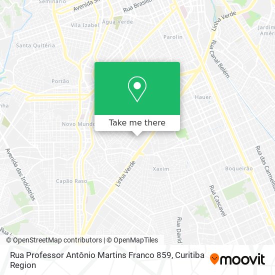 Rua Professor Antônio Martins Franco 859 map