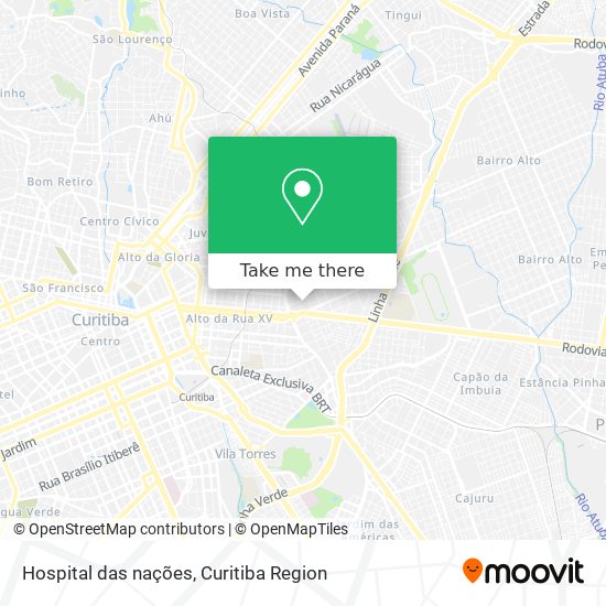 Hospital das nações map