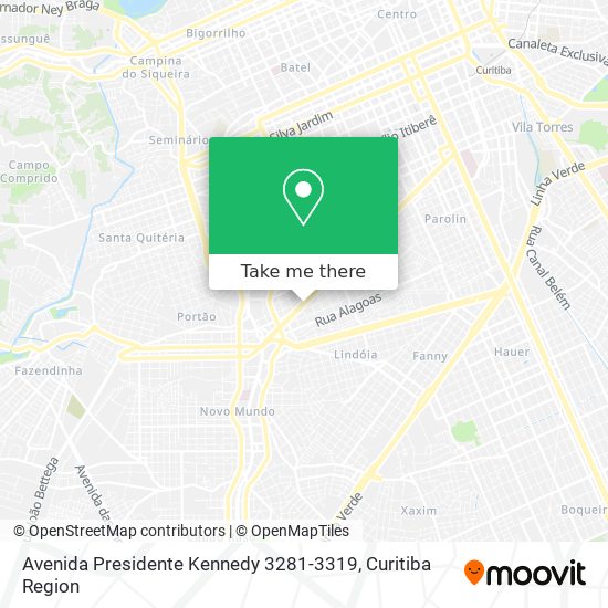 Mapa Avenida Presidente Kennedy 3281-3319