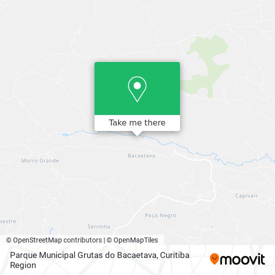 Parque Municipal Grutas do Bacaetava map