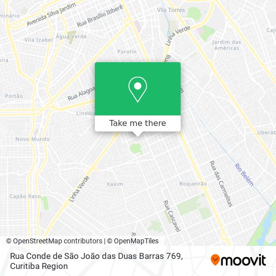 Rua Conde de São João das Duas Barras 769 map