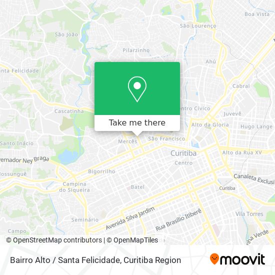 Bairro Alto / Santa Felicidade map