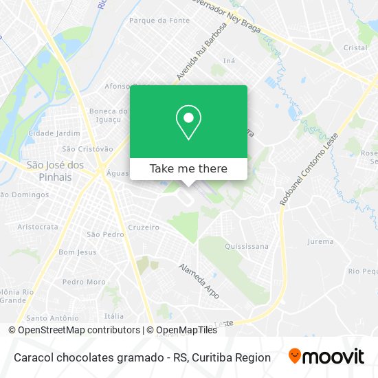 Caracol chocolates gramado - RS map