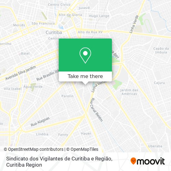 Sindicato dos Vigilantes de Curitiba e Região map