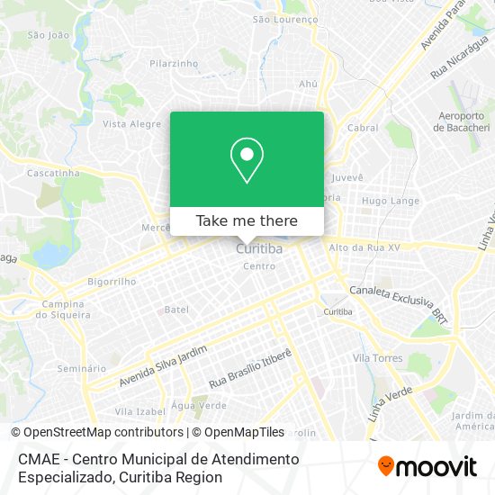 Mapa CMAE - Centro Municipal de Atendimento Especializado