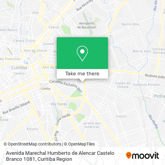 Mapa Avenida Marechal Humberto de Alencar Castelo Branco 1081