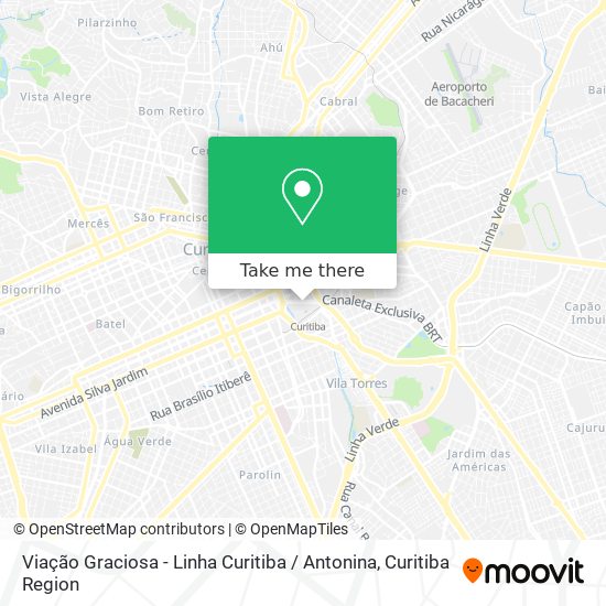 Viação Graciosa - Linha Curitiba / Antonina map