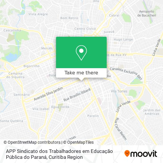 APP Sindicato dos Trabalhadores em Educação Pública do Paraná map