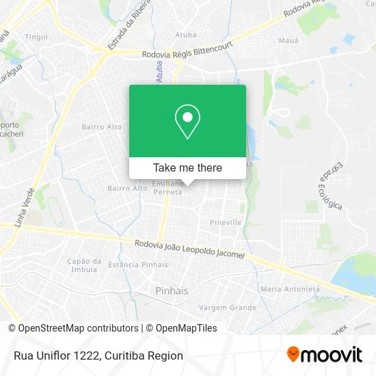 Rua Uniflor 1222 map