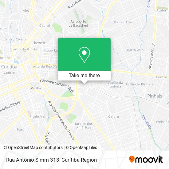 Rua Antônio Simm 313 map