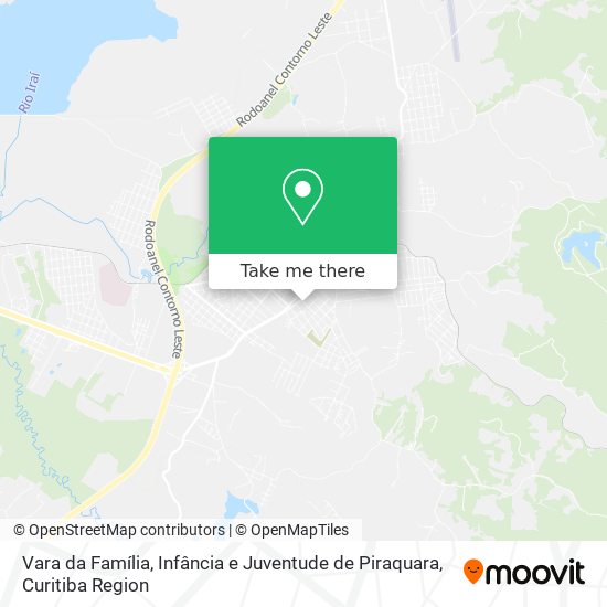 Mapa Vara da Família, Infância e Juventude de Piraquara