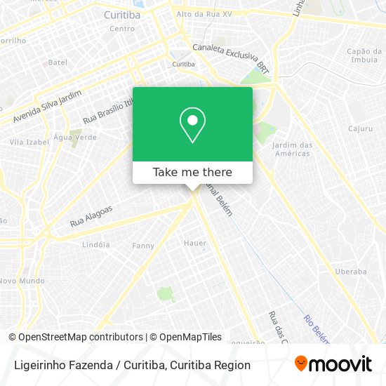 Ligeirinho Fazenda / Curitiba map