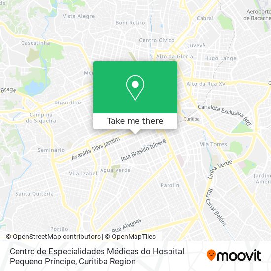 Centro de Especialidades Médicas do Hospital Pequeno Príncipe map