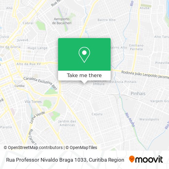 Rua Professor Nivaldo Braga 1033 map