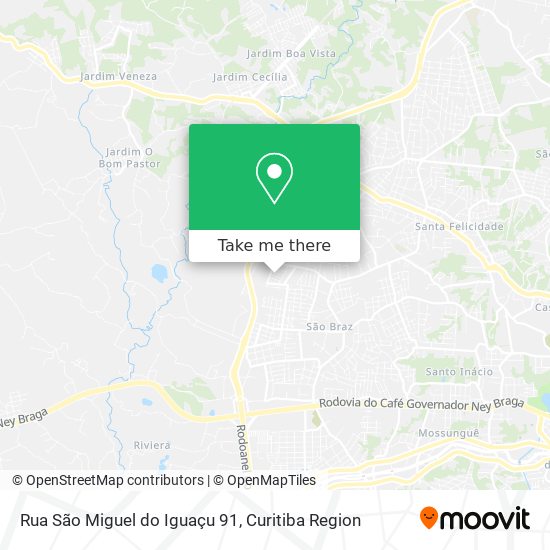 Rua São Miguel do Iguaçu 91 map