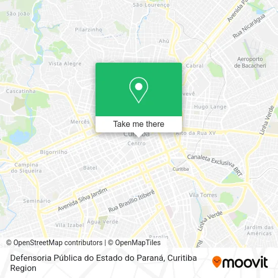 Defensoria Pública do Estado do Paraná map