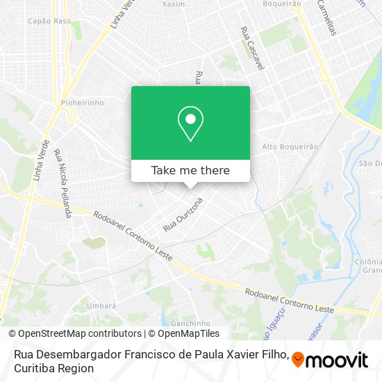 Rua Desembargador Francisco de Paula Xavier Filho map