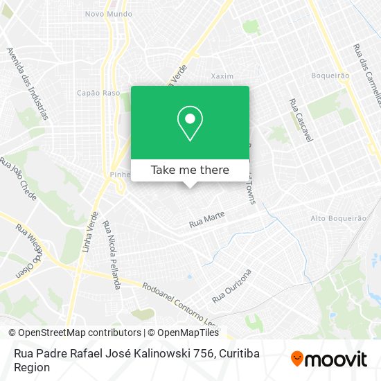 Rua Padre Rafael José Kalinowski 756 map