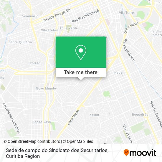 Mapa Sede de campo do Sindicato dos Securitarios