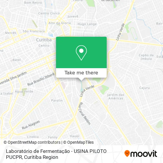 Laboratório de Fermentação  - USINA PILOTO PUCPR map