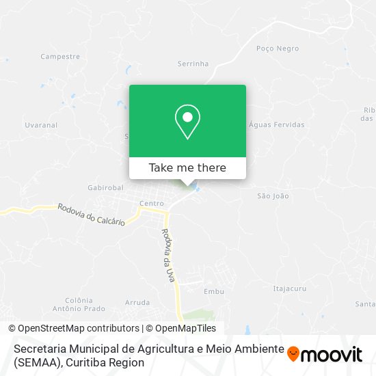 Secretaria Municipal de Agricultura e Meio Ambiente (SEMAA) map