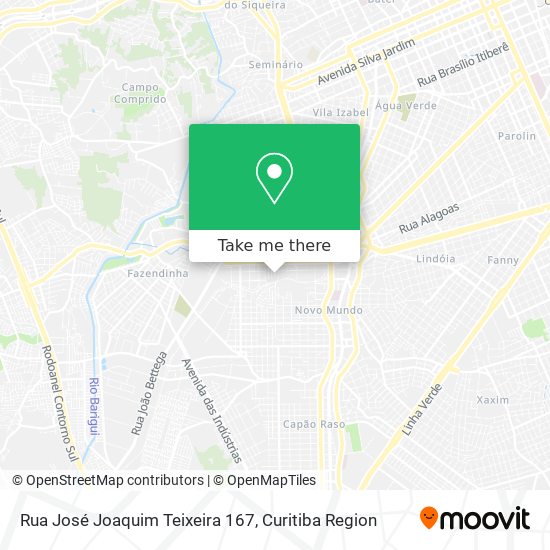 Mapa Rua José Joaquim Teixeira 167