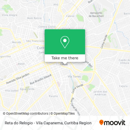Reta do Relogio - Vila Capanema map