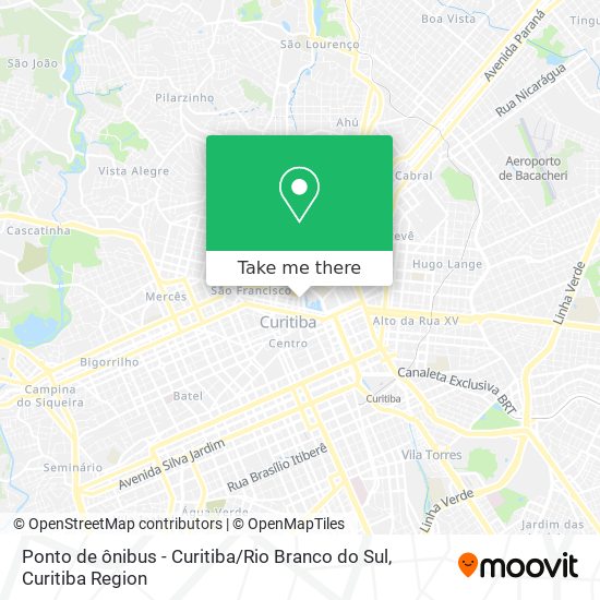 Ponto de ônibus - Curitiba / Rio Branco do Sul map