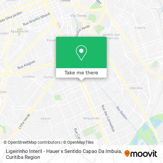 Ligeirinho InterII - Hauer x Sentido Capao Da Imbuia map