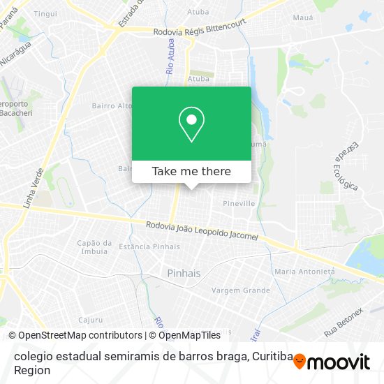 colegio estadual semiramis de barros braga map