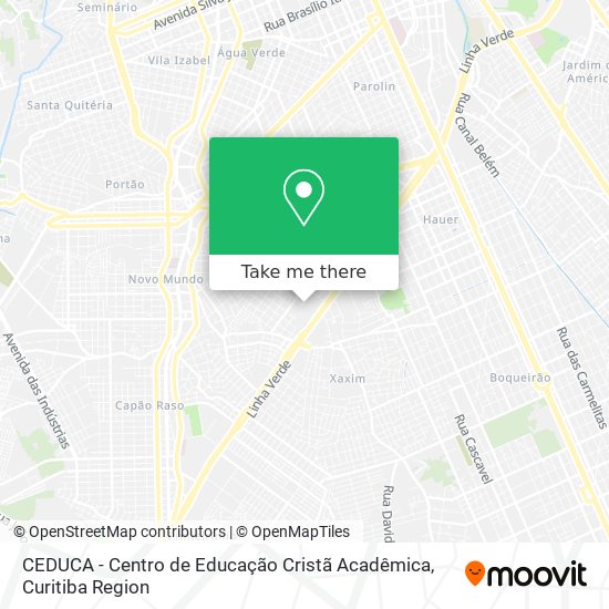 Mapa CEDUCA - Centro de Educação Cristã Acadêmica