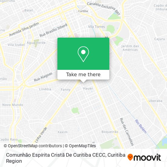 Mapa Comunhão Espírita Cristã De Curitiba CECC