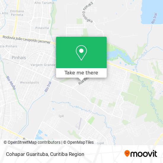 Cohapar Guarituba map