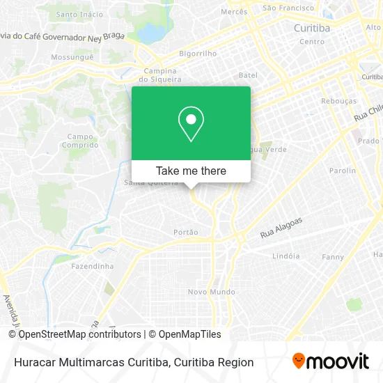 Huracar Multimarcas Curitiba map