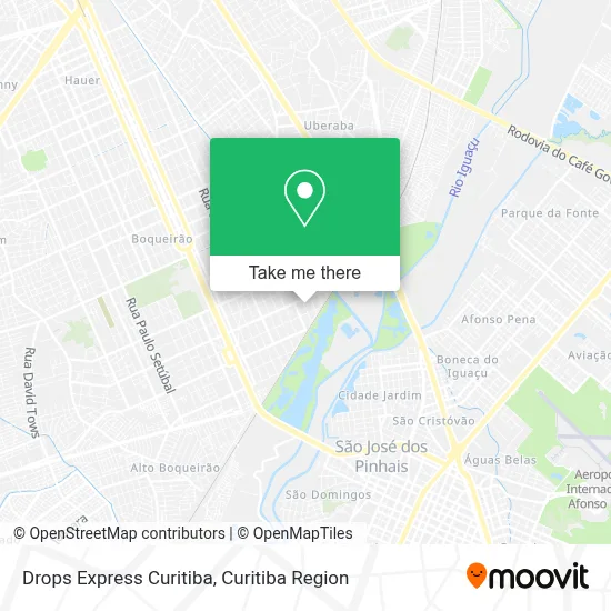 Drops Express Curitiba map