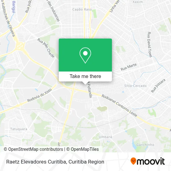 Raetz Elevadores Curitiba map