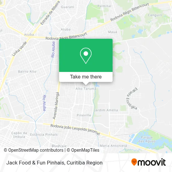 Jack Food & Fun Pinhais map