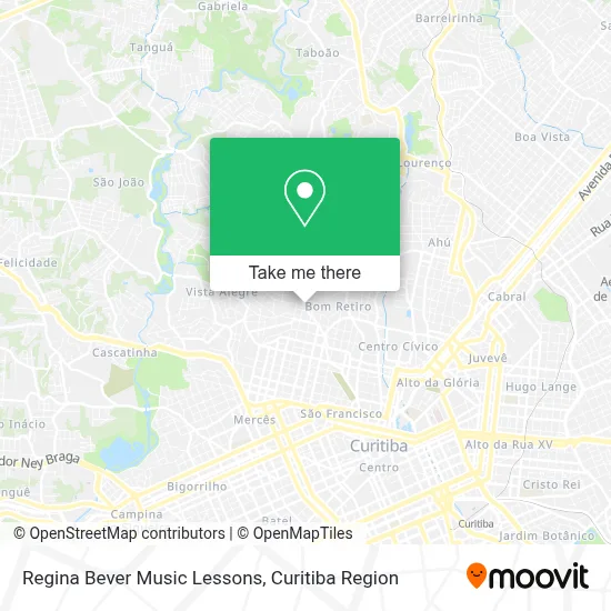 Regina Bever Music Lessons map
