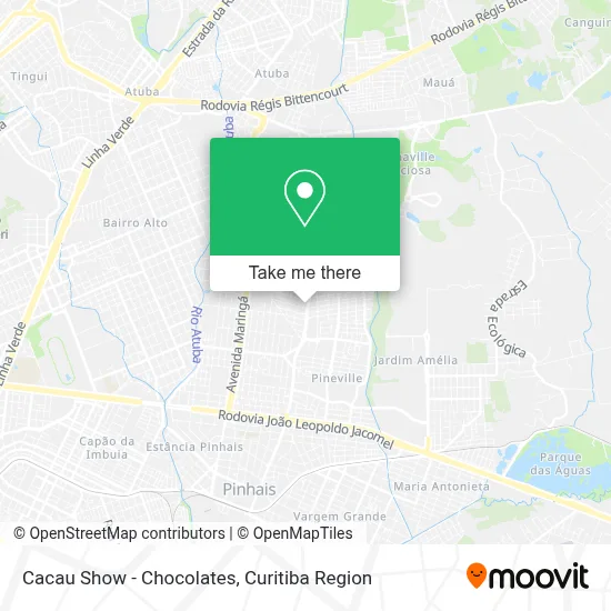 Cacau Show - Chocolates map