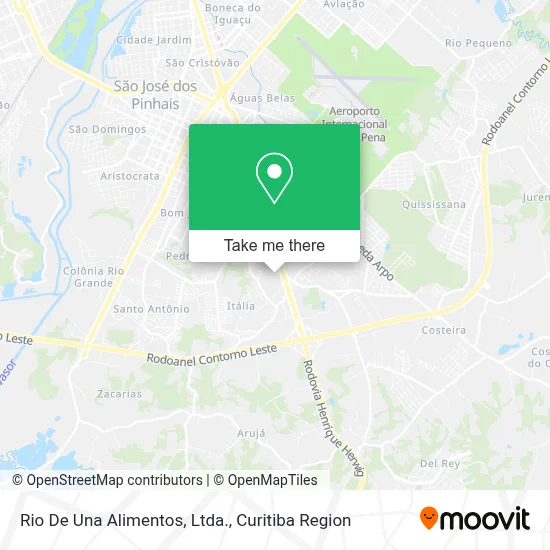 Rio De Una Alimentos, Ltda. map