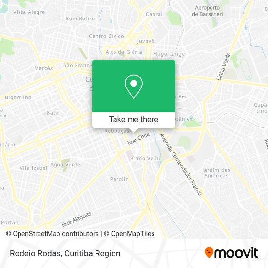 Rodeio Rodas map