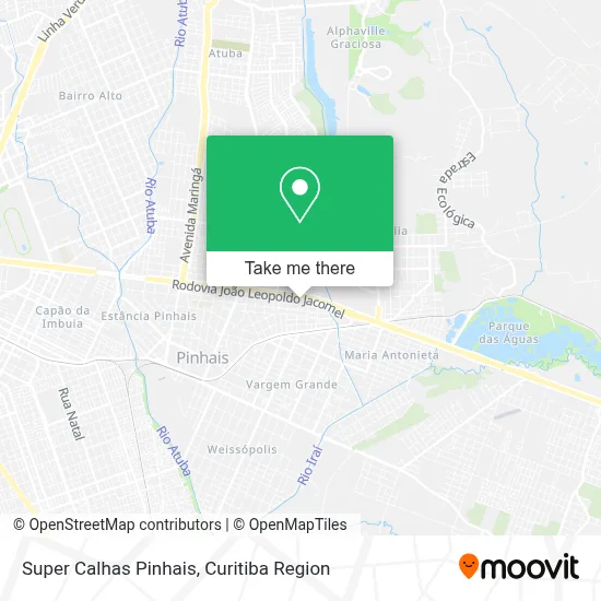 Super Calhas Pinhais map