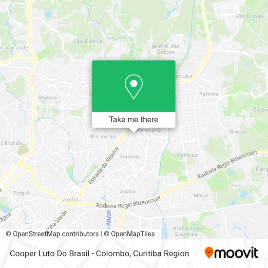 Cooper Luto Do Brasil - Colombo map