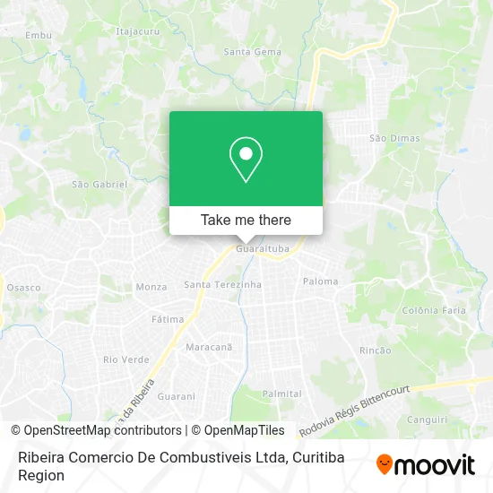 Ribeira Comercio De Combustiveis Ltda map