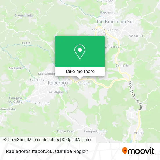 Radiadores Itaperuçú map