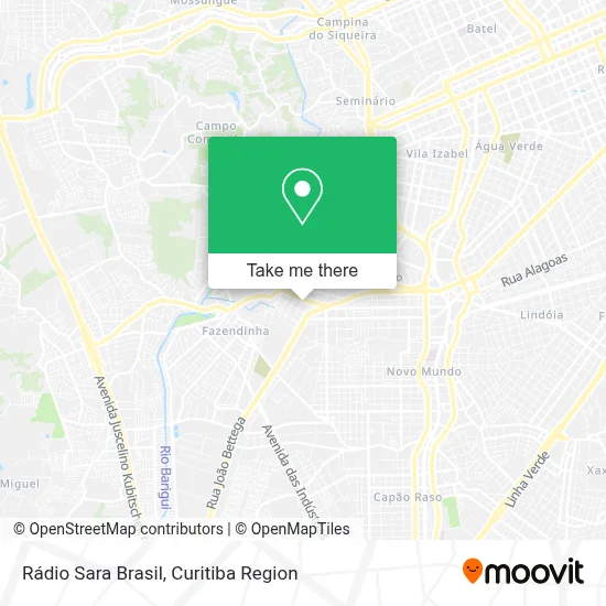 Rádio Sara Brasil map