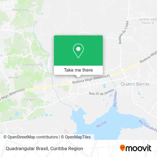 Quadrangular Brasil map