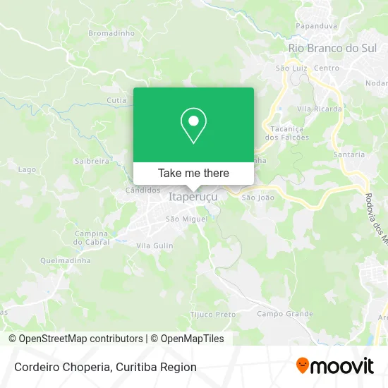 Cordeiro Choperia map