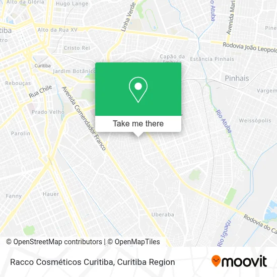Racco Cosméticos Curitiba map