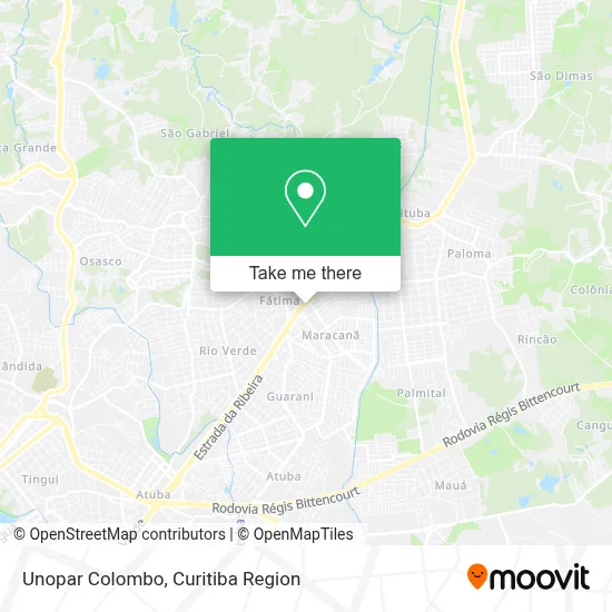 Unopar Colombo map
